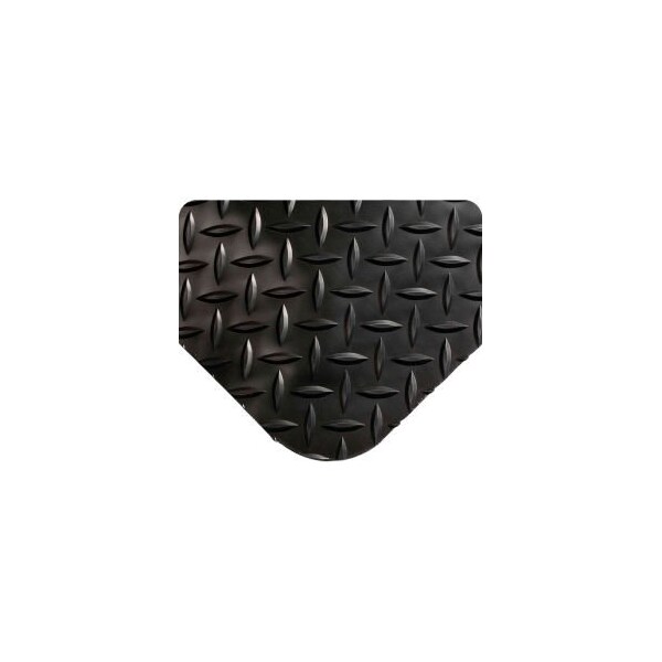 Tennesee Mat Co Global Industrial Diamond-Plate Anti Fatigue Mat 9/16in Thick 2 x 3 Black 495.916x2x3BK - main